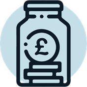 A money jar icon